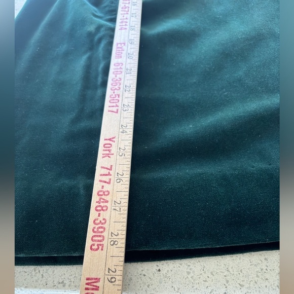 Vintage Villager Velvet Green Maxi Skirt Womens 10 Pockets Holiday Cottagecore - Picture 12 of 13